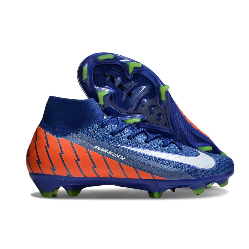Nike Air Zoom Mercurial Superfly 10 Elite FG Azul, Verde e Laranja