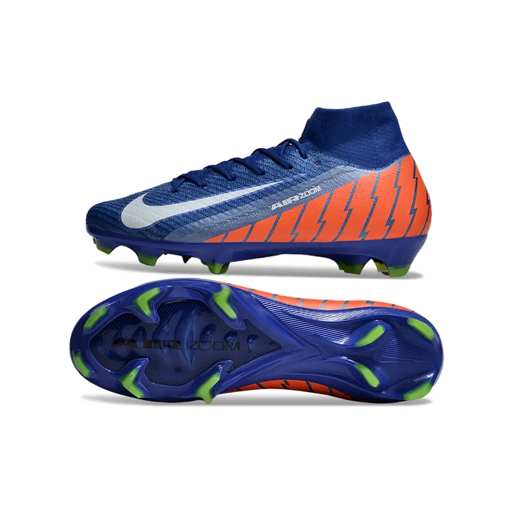 Nike Air Zoom Mercurial Superfly 10 Elite FG Azul, Verde e Laranja