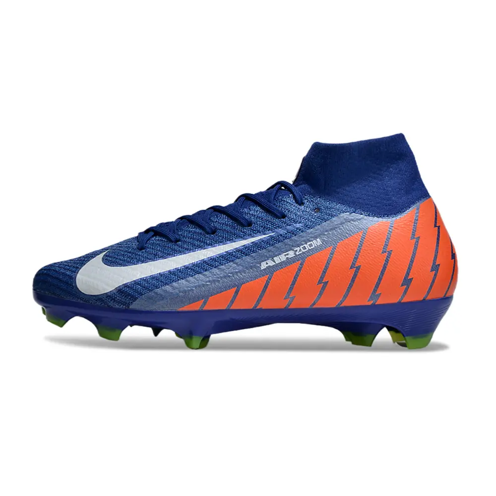 Nike Air Zoom Mercurial Superfly 10 Elite FG Azul, Verde e Laranja