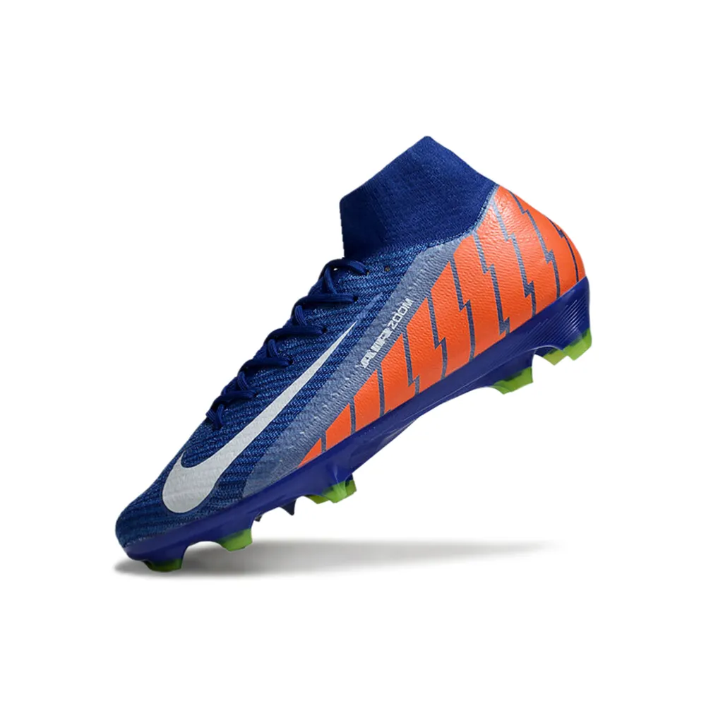 Nike Air Zoom Mercurial Superfly 10 Elite FG Azul, Verde e Laranja