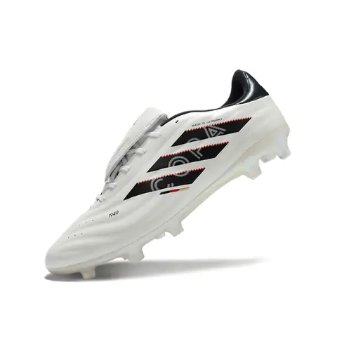 Chuteira Campo Adidas Copa Pure II Elite FG Branca e Preta "Made in Germany"