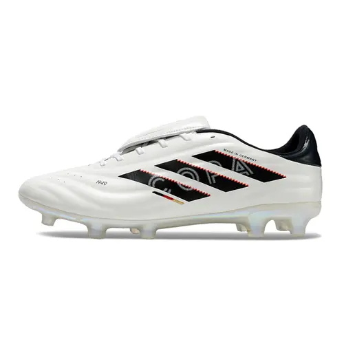 Chuteira Campo Adidas Copa Pure II Elite FG Branca e Preta "Made in Germany"