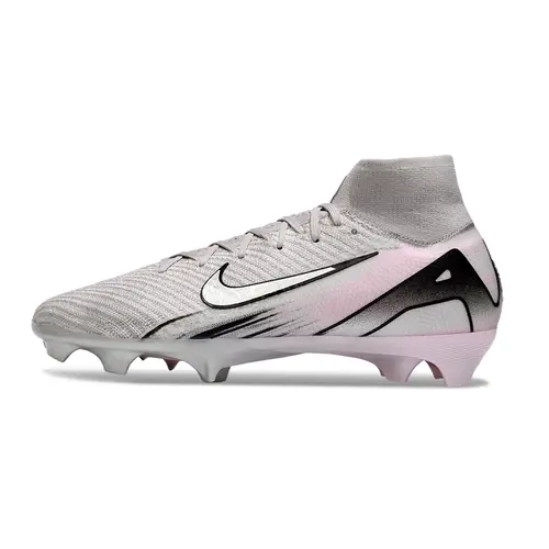 Chuteira Campo Nike Air Zoom Mercurial Superfly 10 Elite FG Cinza e Rosa