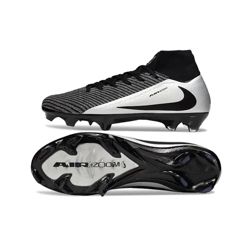 Chuteira Campo Nike Air Zoom Mercurial Superfly 10 Elite FG Preto e Prata