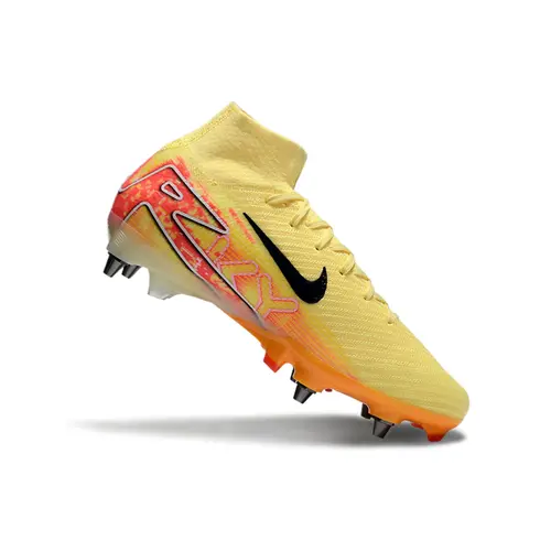 Chuteira Campo Nike Air Zoom Mercurial Superfly 10 Elite Trava Mista Amarelo e Laranja - Mbappé's