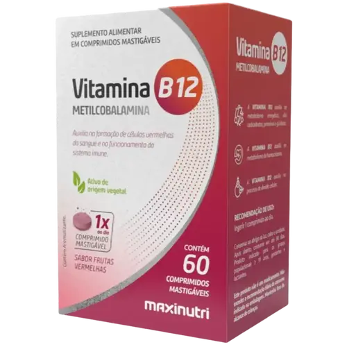 Vitamina B12 (Metilcobalamina) 60 Comprimidos - Maxinutri