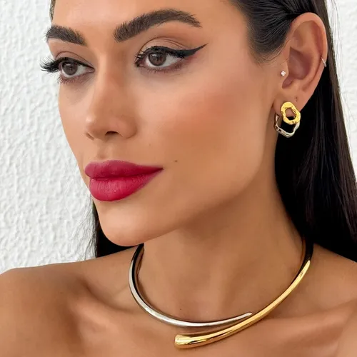 Colar Semi Joia Mix Banho Liso