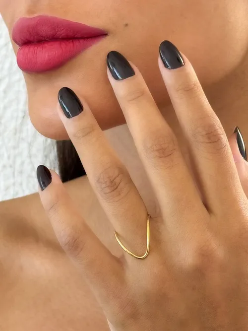 Anel Folheado a Ouro 18k e Prata Design Organico em V