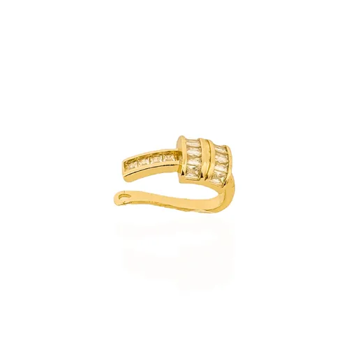 Piercing Folheado a Ouro 18k e Prata Com Navete