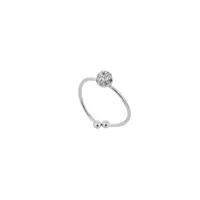 Anel Falange Folheado a Ouro 18k e Prata Esfera Cravejada - imagem 2