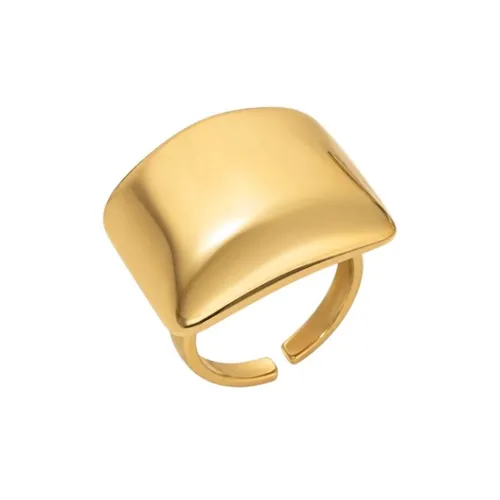 Anel Semi Joia Design Quadrado Liso