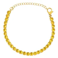 Pulseira Folheado a Ouro 18k e Prata Cristais - imagem 1
