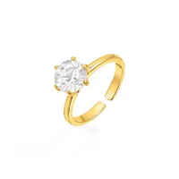 Anel Regulavel Folheado a Ouro 18k Ponto de Luz - imagem 2