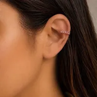 Piercing Folheado a Ouro 18k e Prata Cristais Coloridos - imagem 1