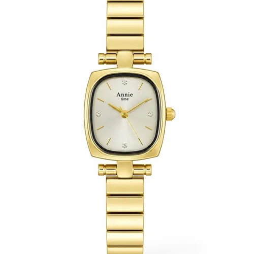 Relógio Simone - Design Dourado e Branco
