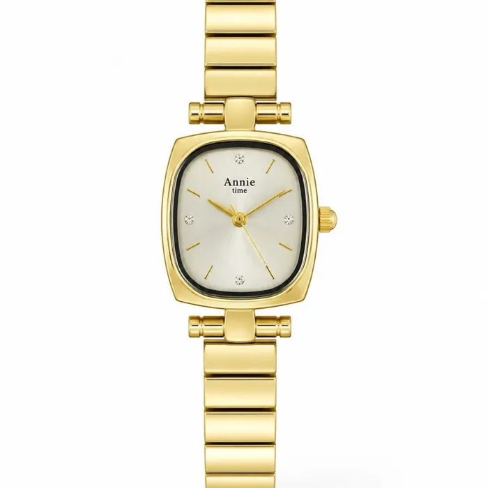 Relógio Simone - Design Dourado e Branco