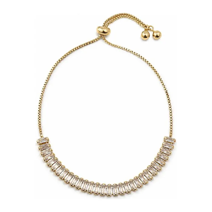 Pulseira Folheada a Ouro 18k e Prata Design Navetes