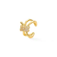 Piercing Folheado a Ouro 18k e Prata Design Nó - imagem 1