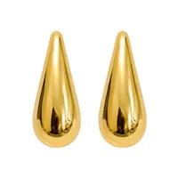Brinco Folheado a Ouro 18k e Prata Gota Longa M - imagem 2