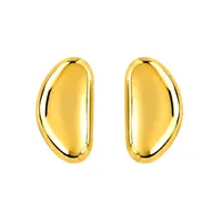 Brinco Folheado a Ouro 18k e Prata Design Liso - imagem 2