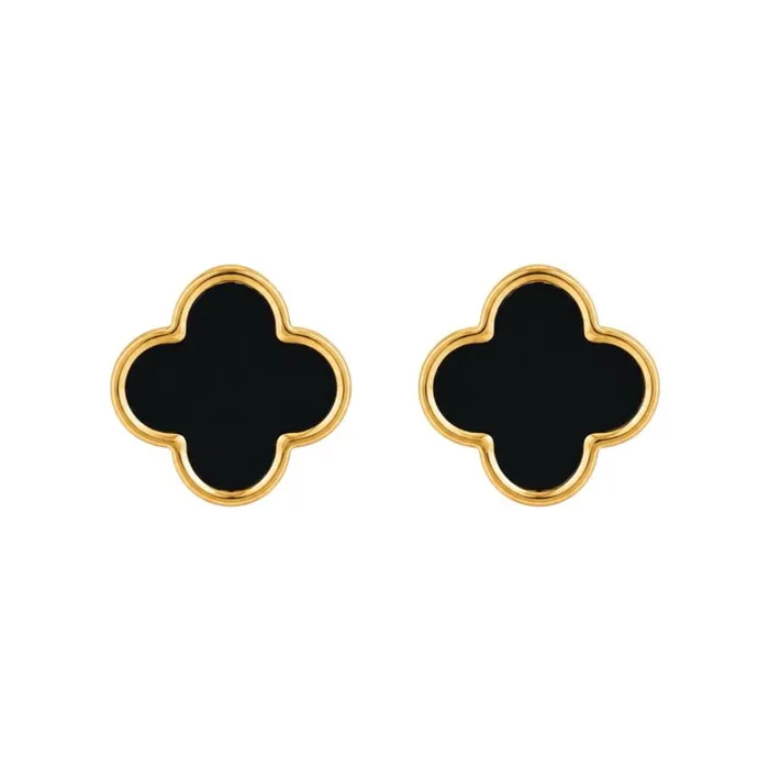 Brinco Aço Inoxidável Folheado a Ouro 18k e Prata Inspiração Vg. Resinado