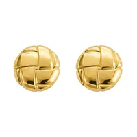 Brinco Folheado a Ouro 18k e Prata Botton Detalhado - imagem 2