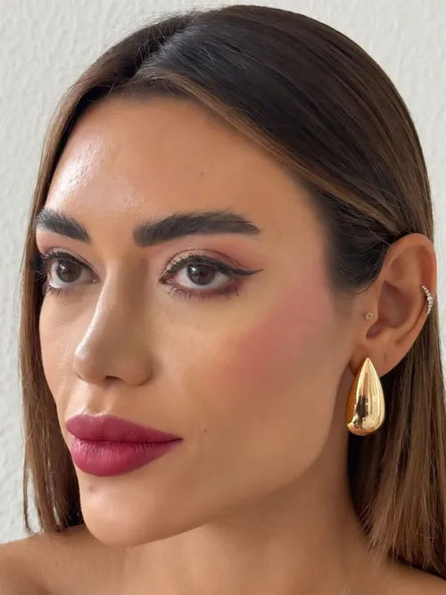 Brinco Folheado a Ouro 18k e Prata Gota Lisa