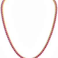 Colar Semi Joia Zircônias Coloridas 45 Cm - imagem 1