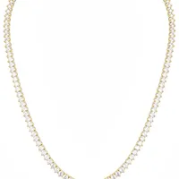 Colar Semi Joia a Ouro 18k e Prata Zircônia Coração 45 cm - imagem 1