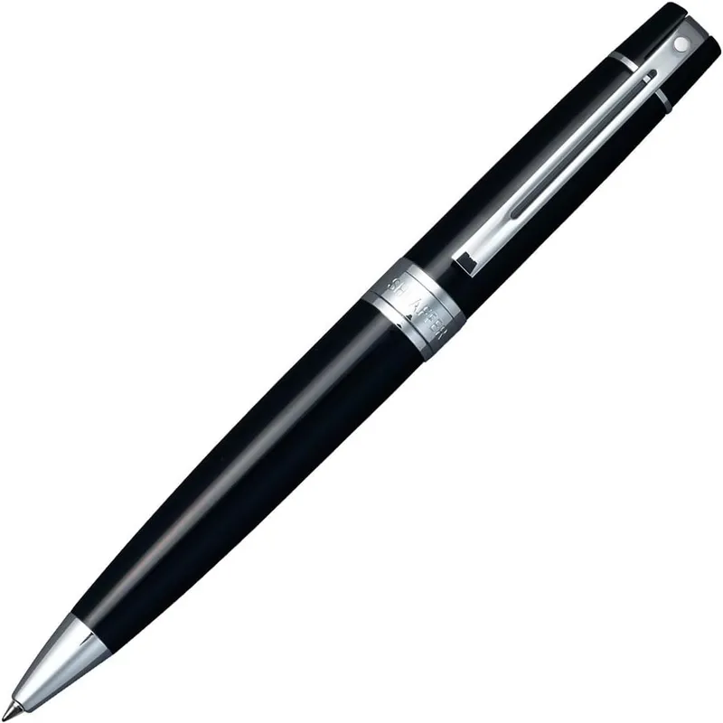 Caneta Sheaffer 300 – Glossy Black com Acabamento Cromado