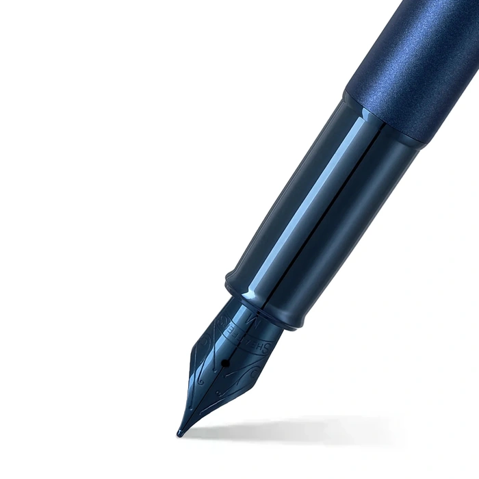 Caneta Sheaffer 100 Tinteiro – Azul Cetim com Acabamento PVD Azul