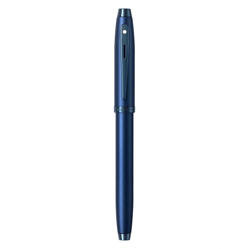 Caneta Sheaffer 100 Tinteiro – Azul Cetim com Acabamento PVD Azul