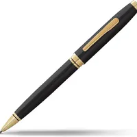 Caneta Cross Coventry Esferográfica – Preta com Acabamento Dourado - imagem 1