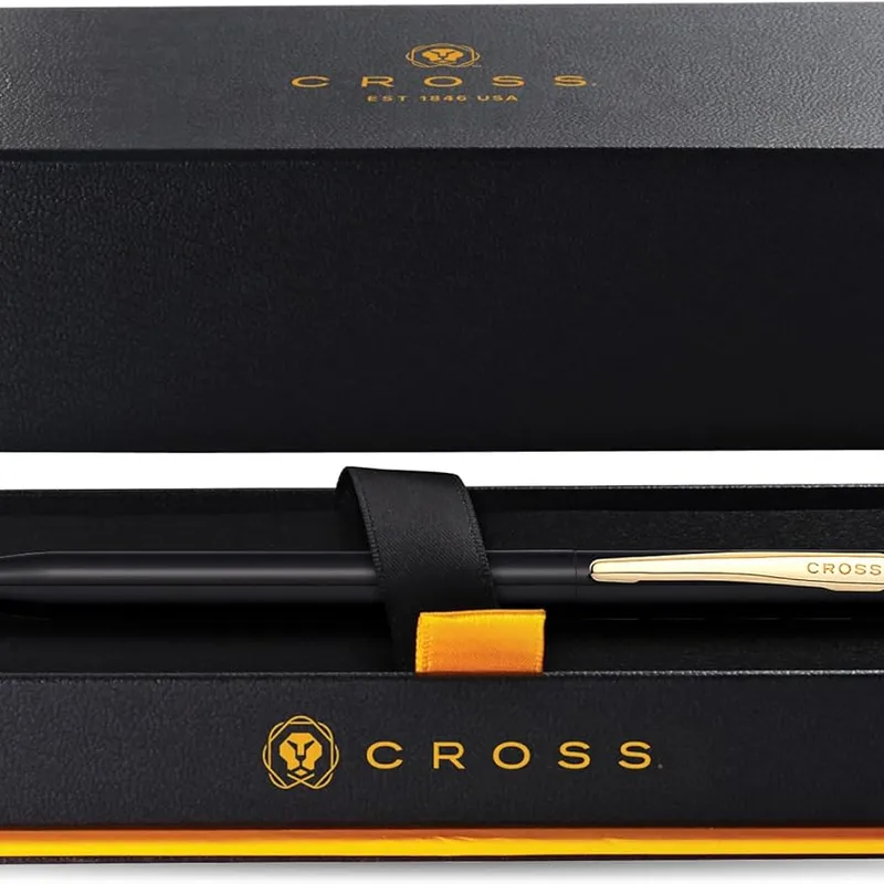 Caneta Cross Classic Century Esferográfica – Preta com Acabamento Dourado