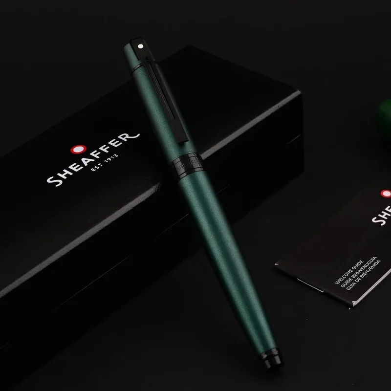 Caneta Sheaffer 300 Tinteiro – Verde Fosco com Acabamento Preto