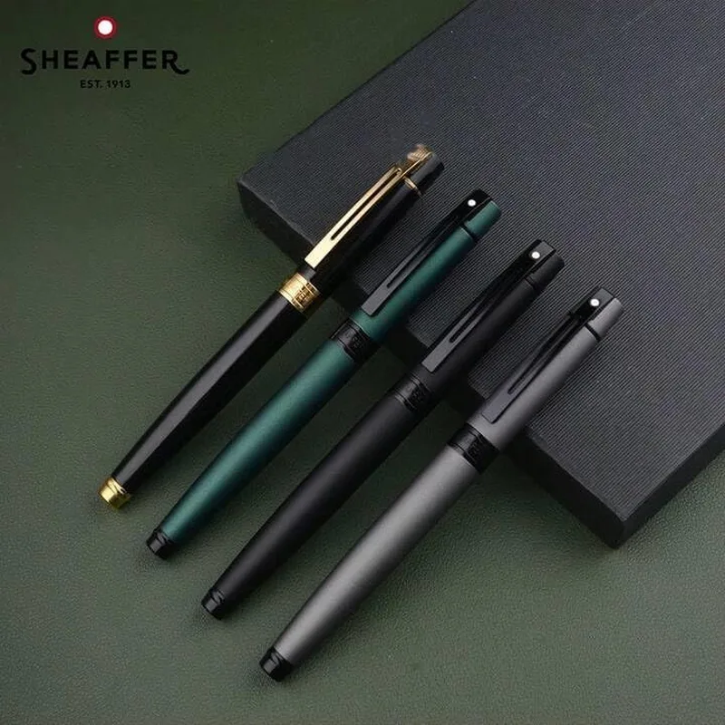 Caneta Sheaffer 300 Tinteiro – Verde Fosco com Acabamento Preto