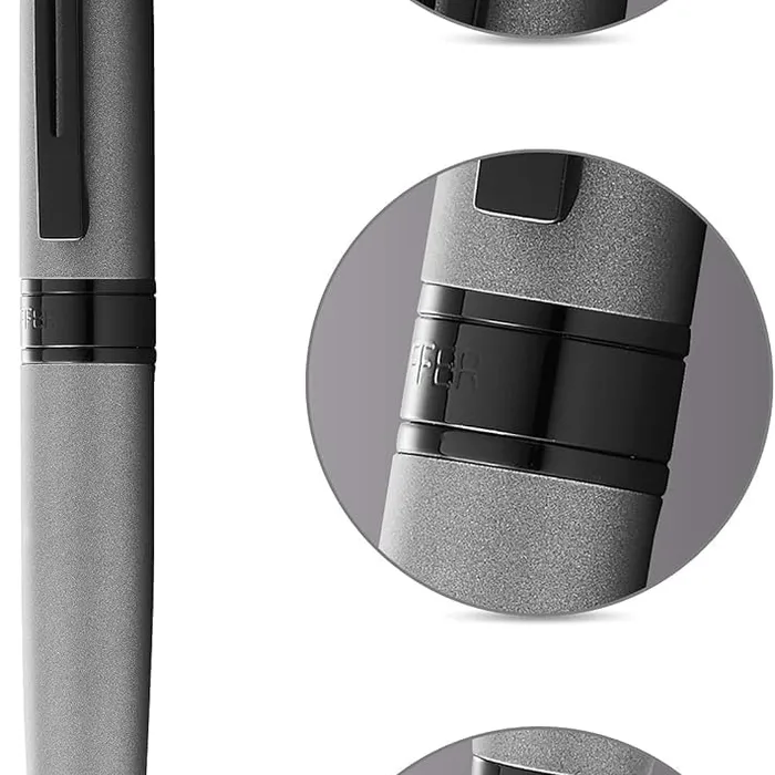 Caneta Sheaffer 300 Esferográfica – Cinza Fosco com Acabamento Cromado