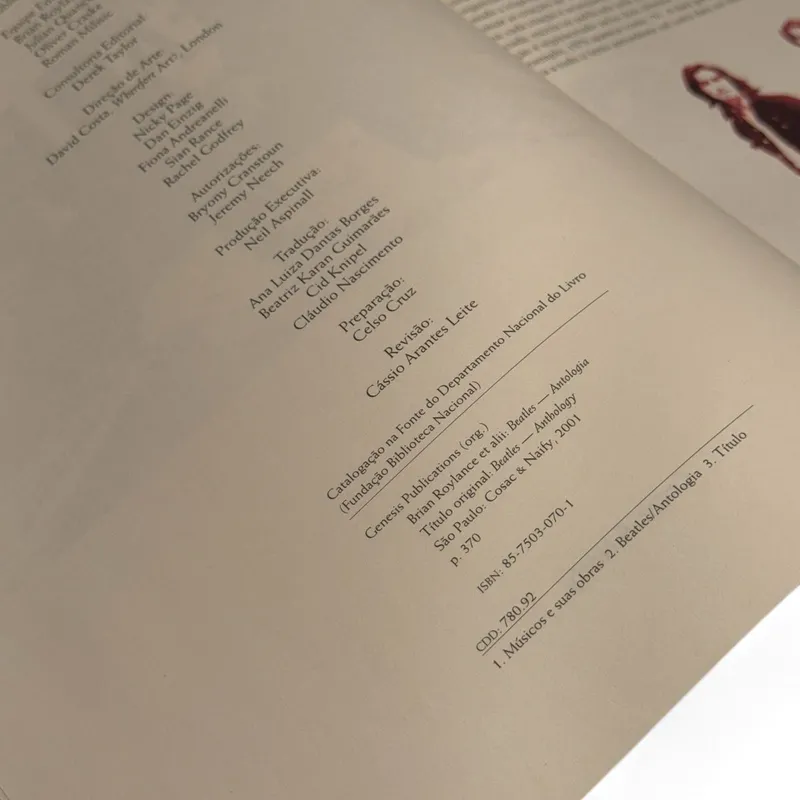 The Beatles – Antologia (Cosac Naify, 2001) — Capa dura