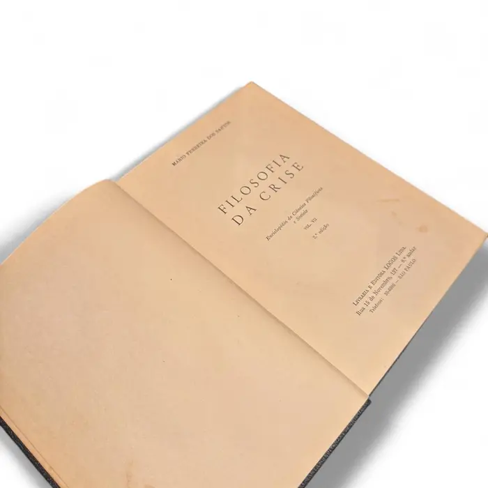 Livro Filosofia da Crise — Mário Ferreira dos Santos (Editora Logos, 1959) — Capa dura
