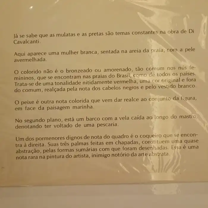 Gravura Di Cavalcanti — Mulher com Peixe (título atribuído), anos 1980 — reprodução da composição de 1922