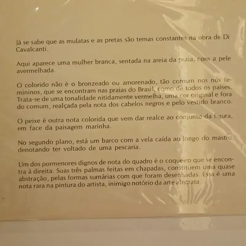 Gravura Di Cavalcanti — Mulher com Peixe (título atribuído), anos 1980 — reprodução da composição de 1922