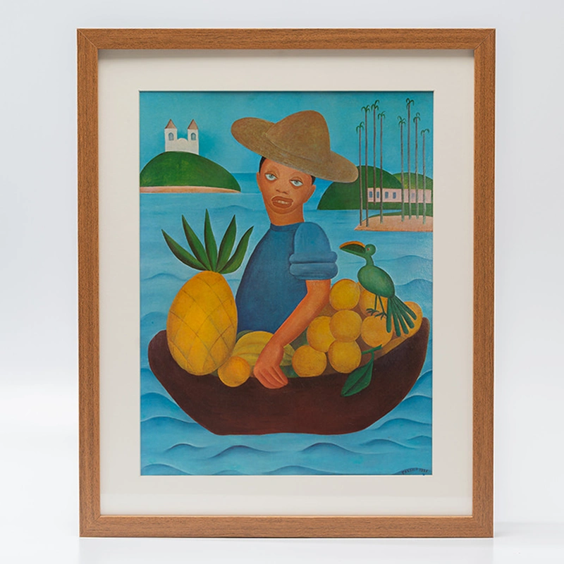 Gravura Tarsila do Amaral — Vendedor de Frutas, anos 1980 — reprodução da obra de 1925