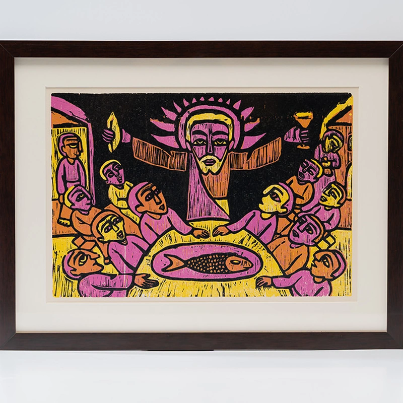 Gravura Raimundo de Oliveira — A Santa Ceia, 1966 — da série “Pequena Bíblia”