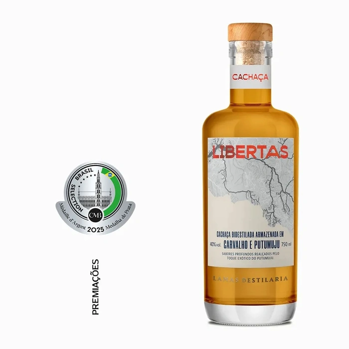 Cachaça Libertas Carvalho Americano e Putumuju – 750 ml