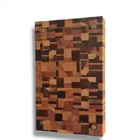 Tábua de Churrasco End Grain – Marchetaria Fragmentada em Marfim, Pau-Ferro e Ipê-Roxo - imagem 3