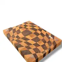 Tábua de Corte End Grain – Marchetaria Geométrica em Marfim e Ipê-Roxo - imagem 2