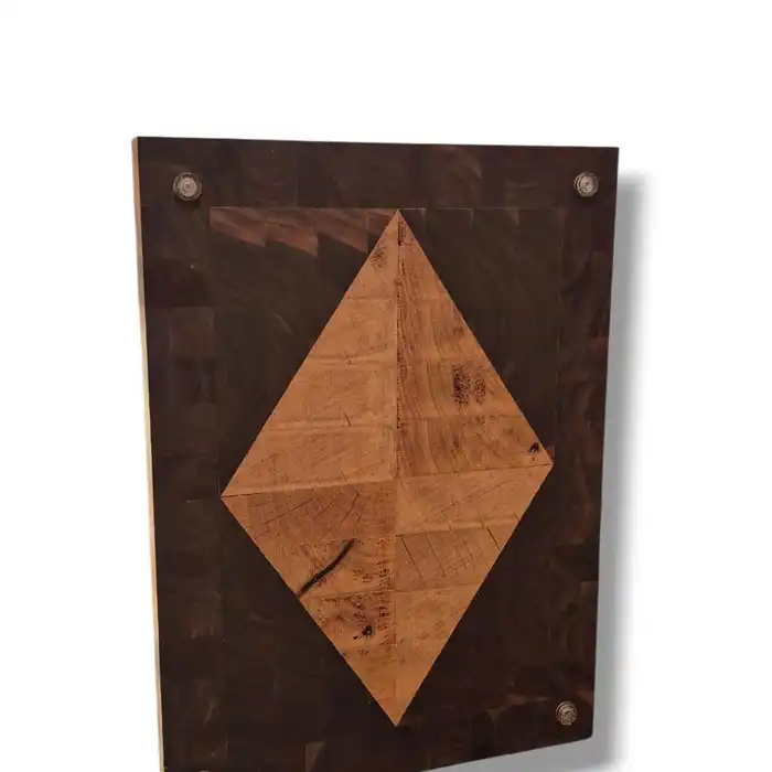 Tábua Bandeira do Brasil em Marchetaria (Marfim, Ipê-roxo e Roxinho) – 51×37 cm