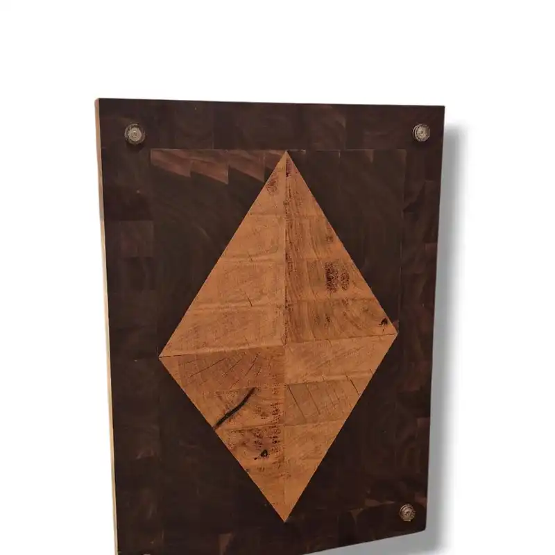 Tábua Bandeira do Brasil em Marchetaria (Marfim, Ipê-roxo e Roxinho) – 51×37 cm