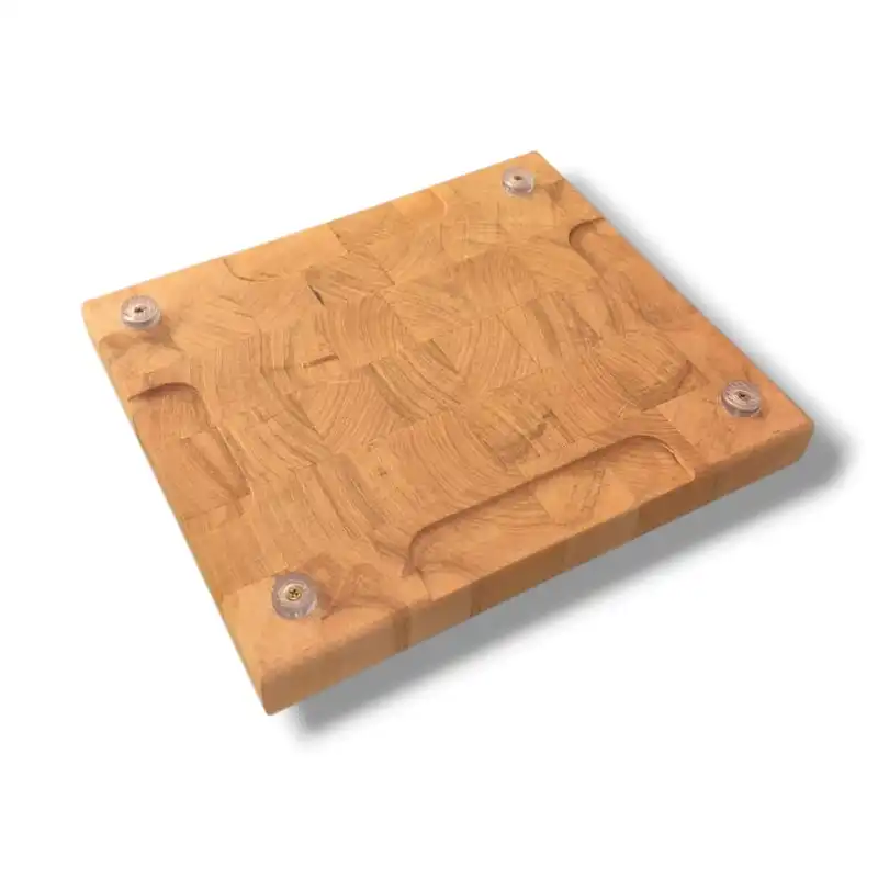 Tábua de Corte End Grain em Marfim — 28 x 23,5 x 3,5 cm