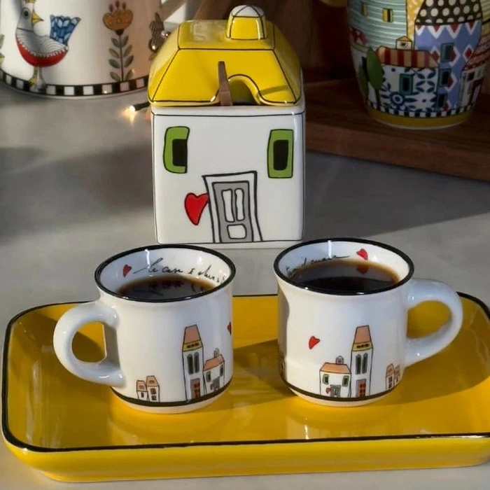 Conjunto com 2 Xícaras para Café Expresso 80ml — Le Casette Egan